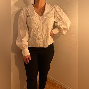 Divided White Button Down